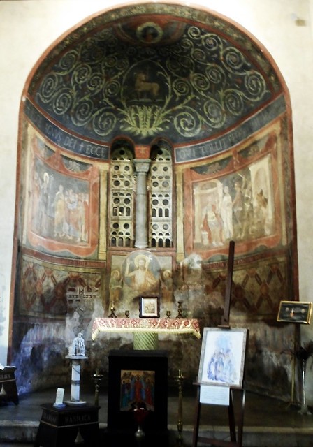 Apse with frescoes 11st century - Santa Maria in Cosmedin Church in Rome