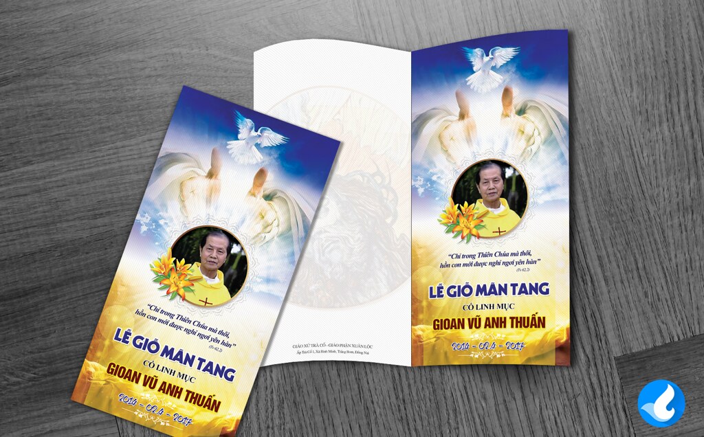 Thiệp mời lễ giỗ Cha Paul Maheu của Dòng Phan Sinh Thừa Sai Đức Mẹ tại Qui  Hòa