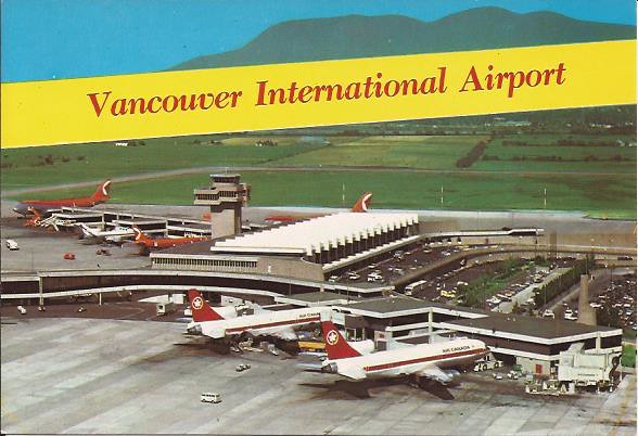 Vancouver International Airport (YVR) postcard - 1970's