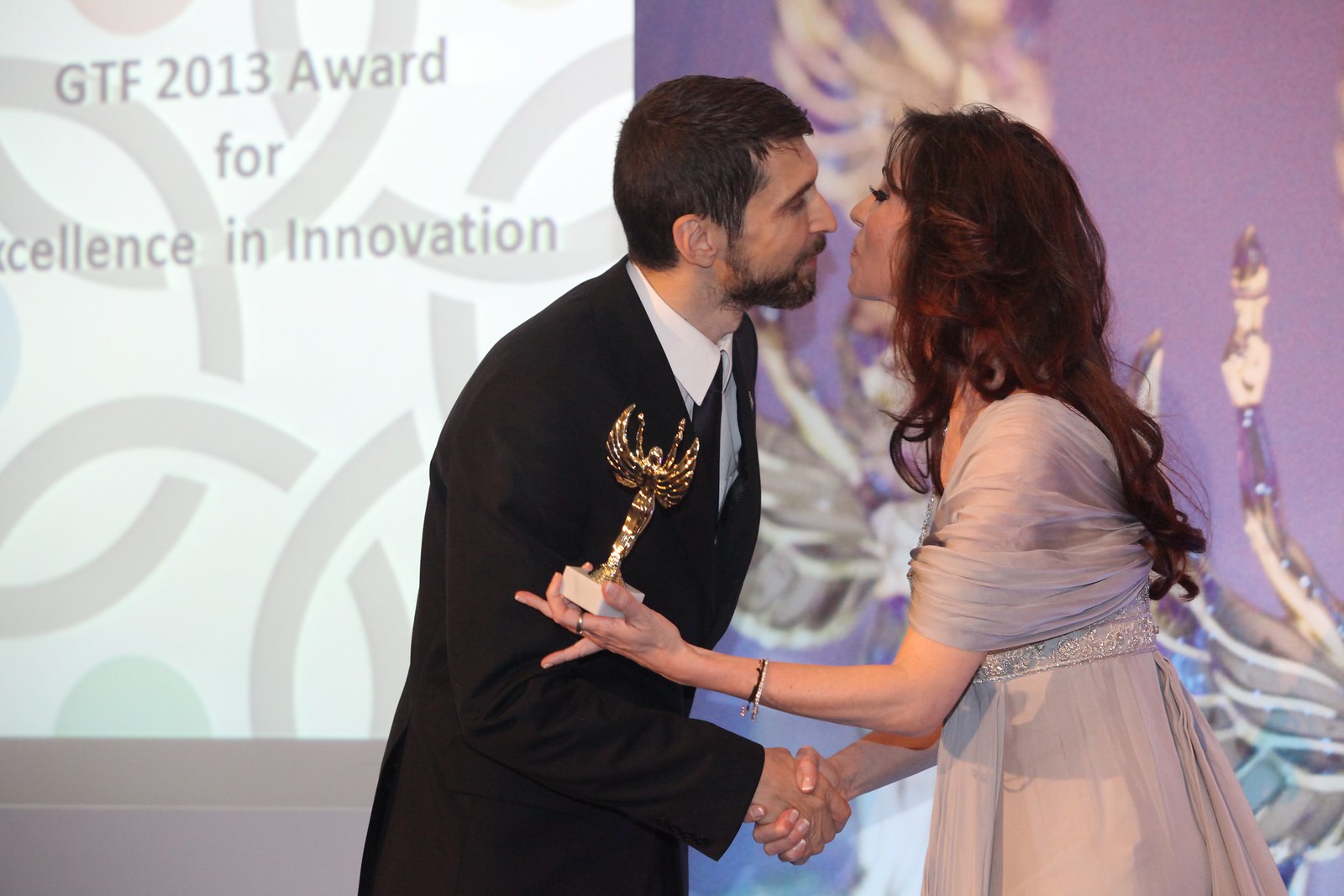 Nikos Floros, GTF 2013 Award for Excellence in Innovation from Elizabeth Filippouli