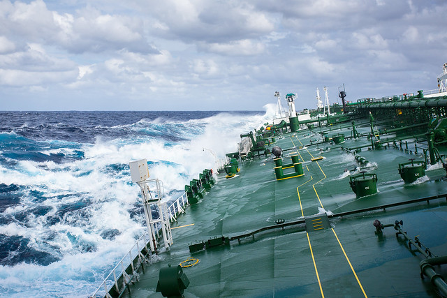 rolling in the North pacific