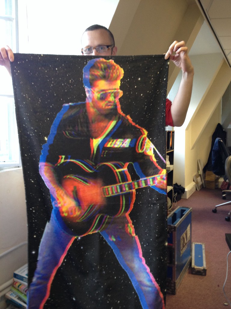 At last a George Michael beach towel from James Bridle!