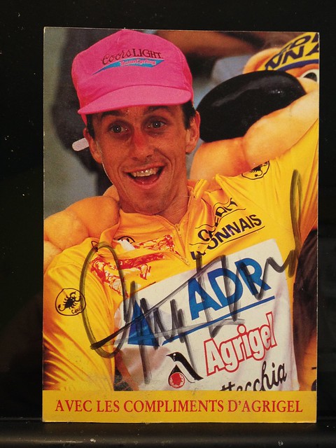 1989 Greg LeMond postcard with autograph