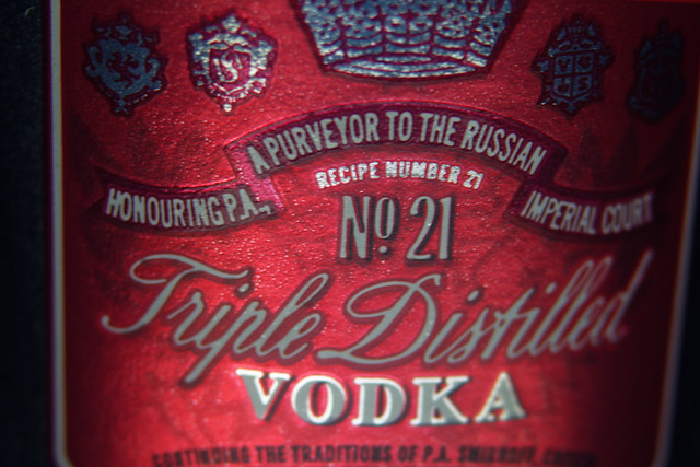 5cl Smirnoff Vodka label