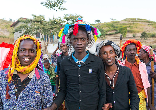 Oromo people during a wedding celebration, Amhara region, Artuma, Ethiopia