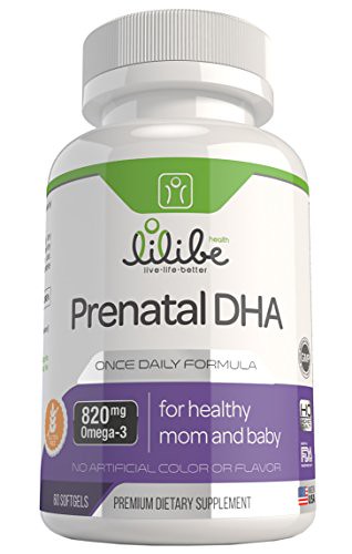 Best Prenatal DHA Supplement for Women 820mg Omega 3 Fish Oil as 325mg Prenatal DHA & 430mg Prenatal EPA Essential Fatty Acids for Baby Before During After Pregnancy by Lilibe Health 100% Mercury Free For Sale | by eatingtip healthy