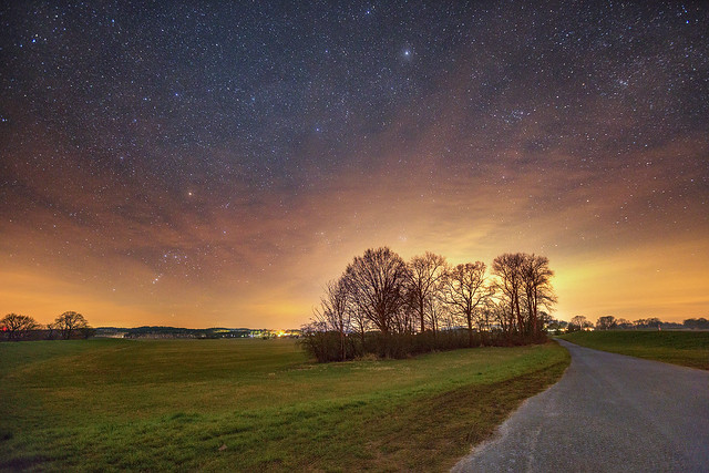 Sternenhimmel über dem Elberadweg