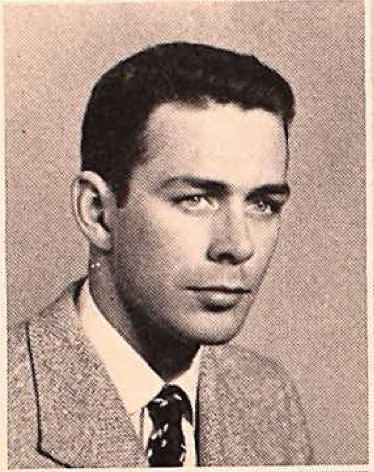Roger Miller Pegram, senior class portrait, University of North Carolina at Chapel Hill, 1950