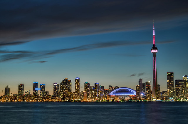 Toronto skyline at sunset, Ontario