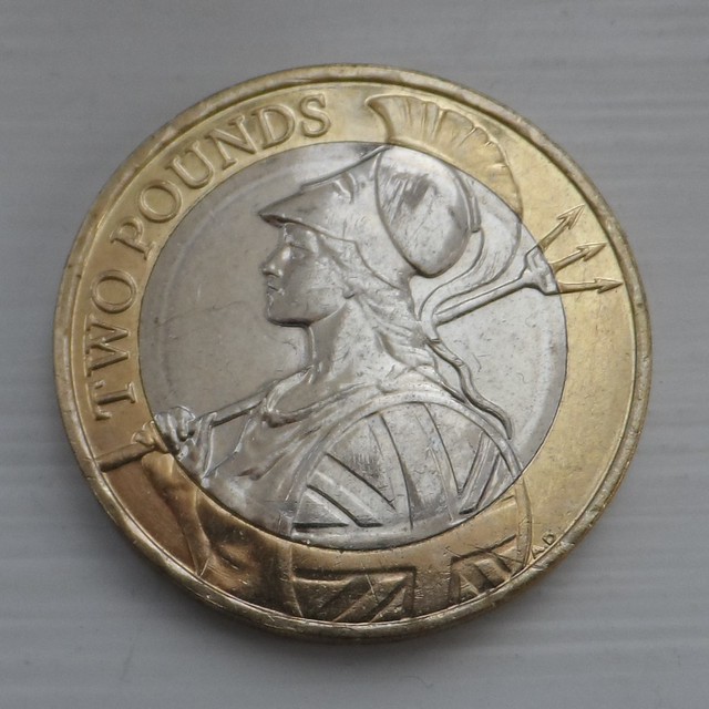 British £2 coin Britannia