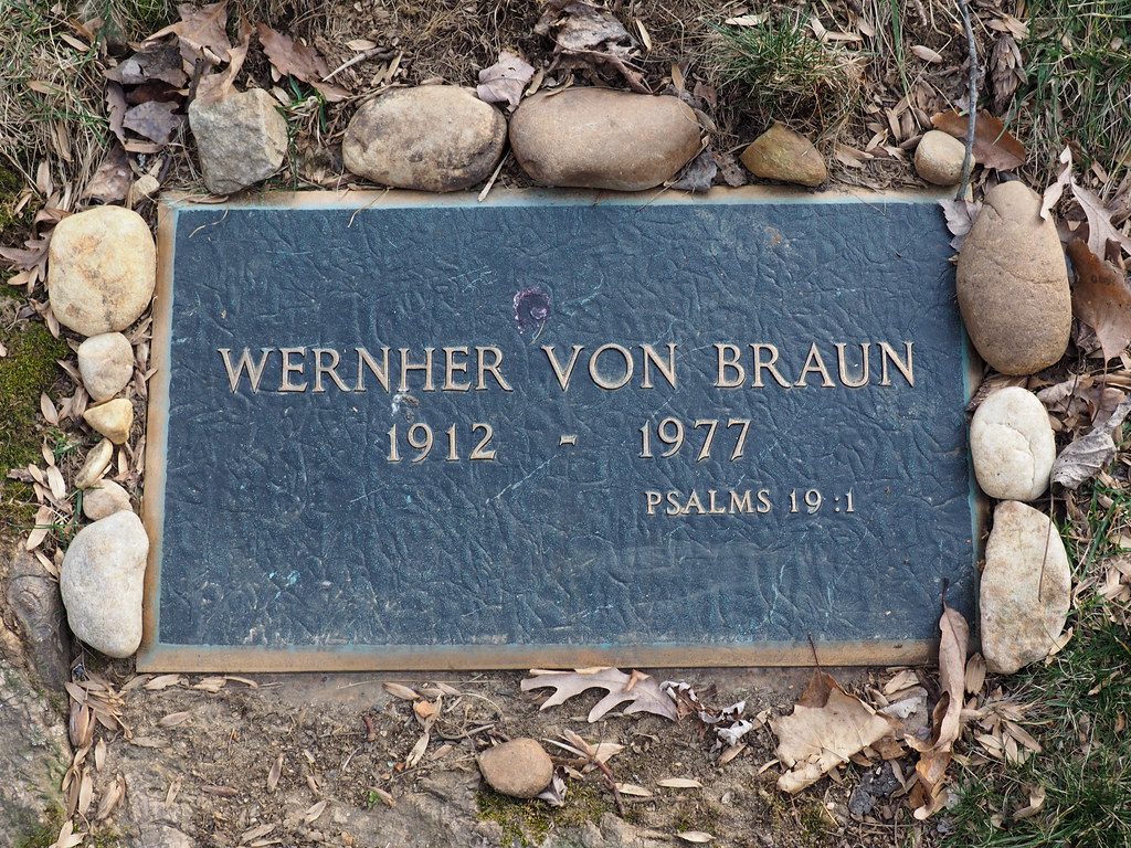 Grave marker for Wernher Von Braun. 