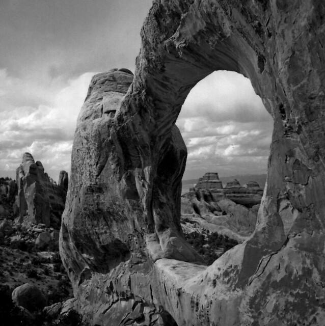 half of Double O Arch; Arches National Park; April 2003