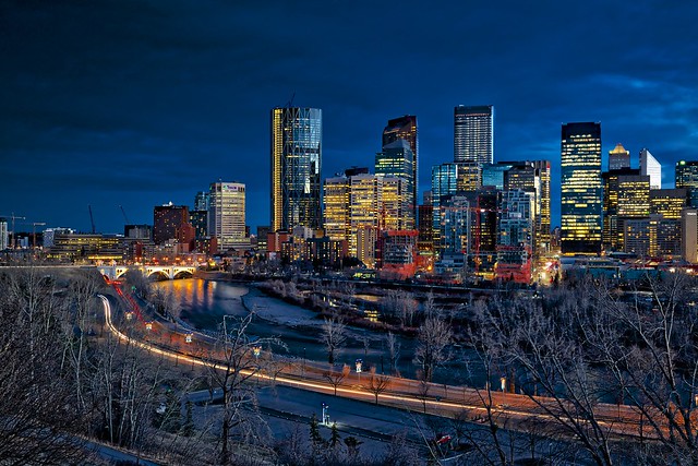 Calgary April Blue Hour