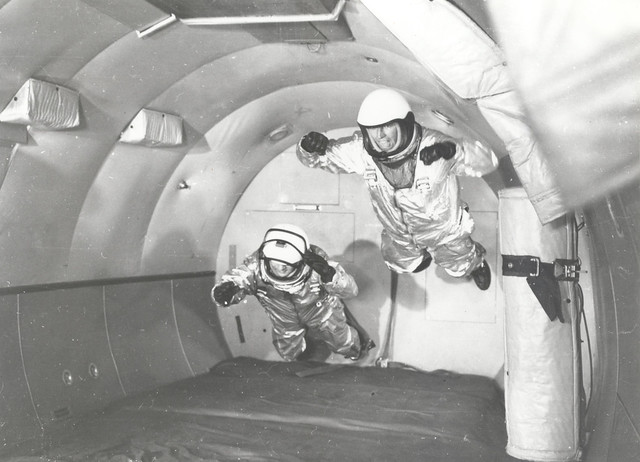 Mercury Astronauts in Weightless Flight on C-131 Aircraft