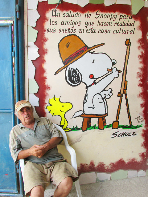 Snoopy Mural in Cuba