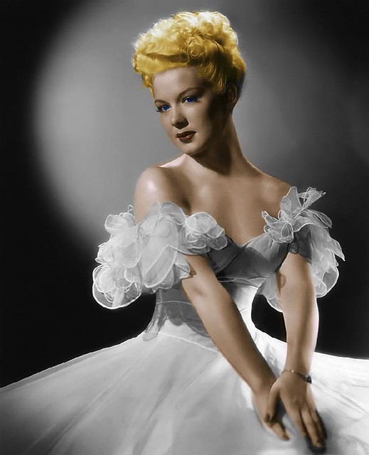 the beautiful Betty Hutton, movie star colorized