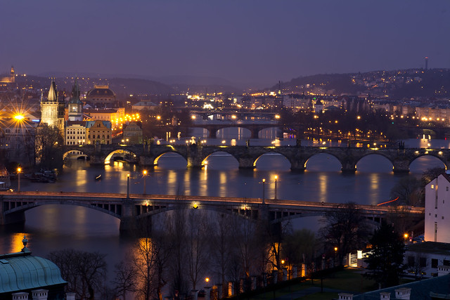 View from Letenský profil in Prague