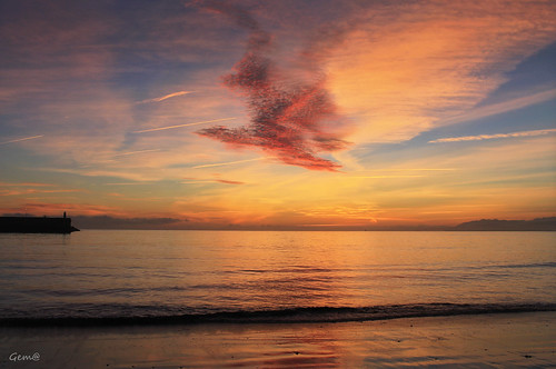 cielo sky clouds nubes sunrise amanecer seascape marina playa beach sand arena luz light asturias asturies españa spain