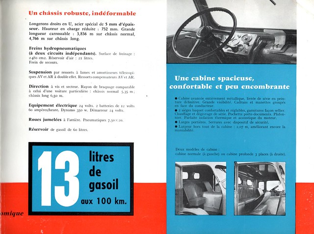 Dépliant publicitaire O.M. UNIC Tigrotto - 1960 (Photos intérieur cabine)