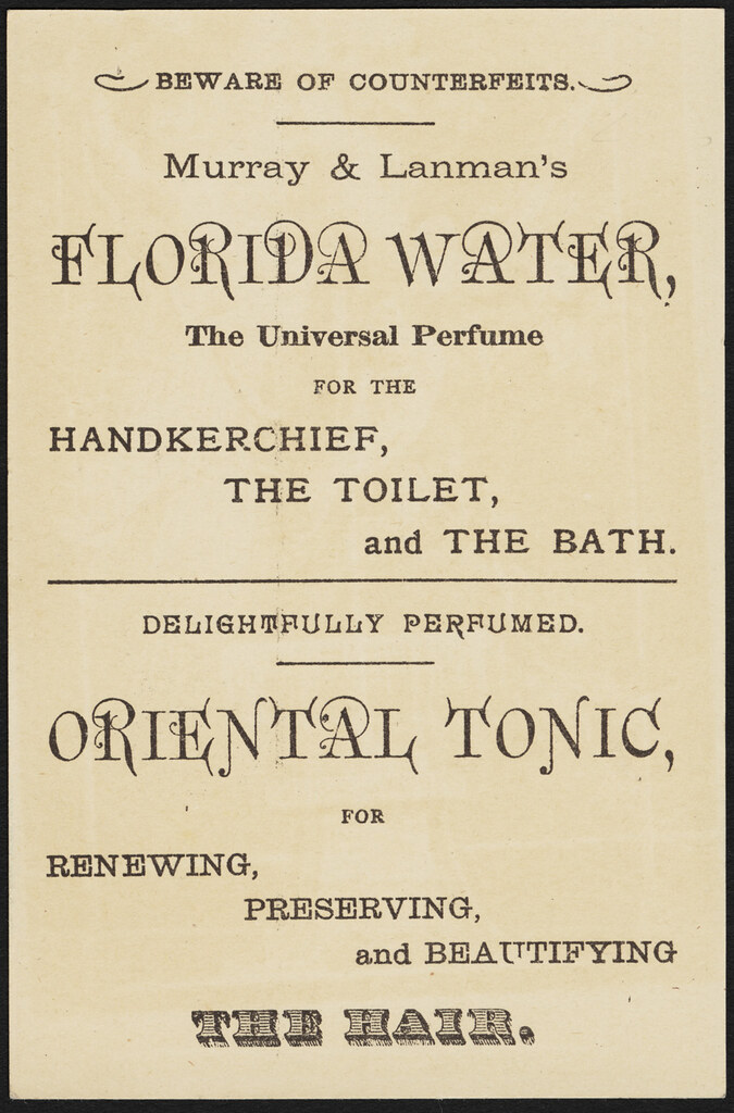 Murray & Lanman's Florida water and Oriental hair tonic. [… | Flickr