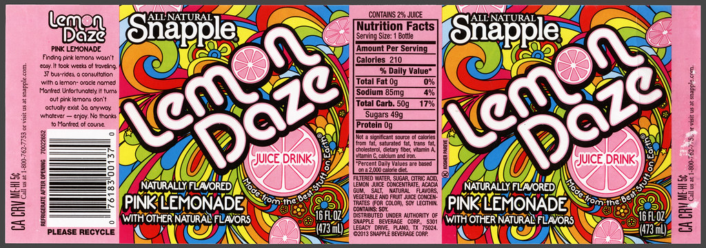 Snapple Lemon Daze Pink Lemondade 7-Eleven Exclusive -… Flickr