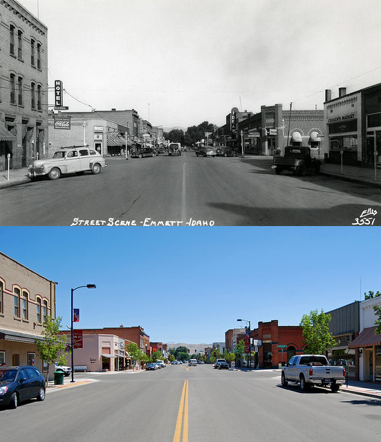 Main Street, 1940's & 2013