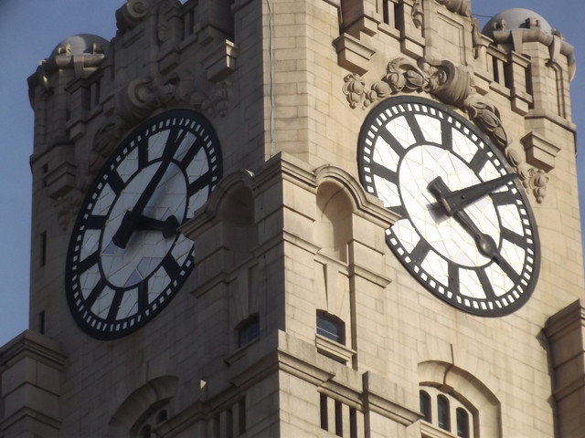 The Three Graces - Liverpool Waterfront - The Royal Liver Building - clocks