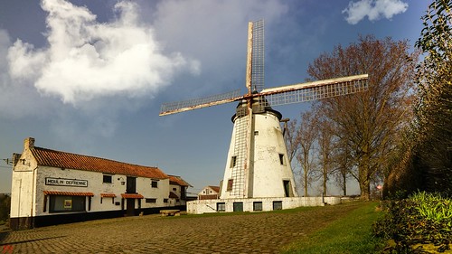 windmill landscape sky cloud hensyasmine belgium saariysqualitypictures
