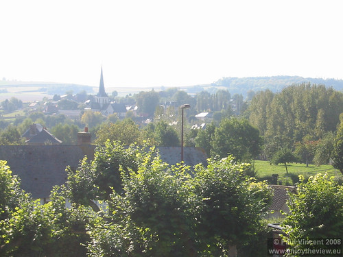 Village beside Avenue Verte by EnjoyTheViewEU, A last look at our lunchtime view as we get back on our way.10107640