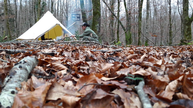 Canvas tent in the forest #ani4x4