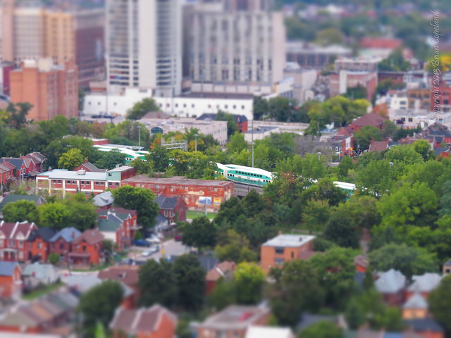 GO Train going through Hamilton