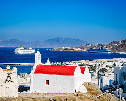 d90 ship landscape travel architecture greece mediterranean windmill nikon mykonos harbour transport mikonos egeo gr