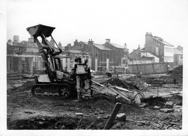Keighley Town Centre Demolition Work 1960s. Bristol Europa Overloader