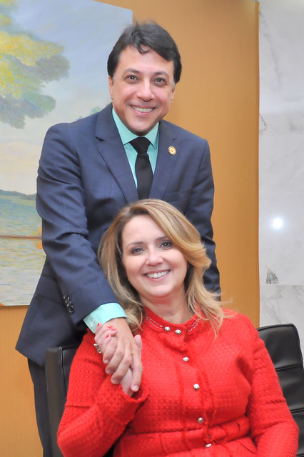 Deputado Dilmo dos Santos com sua esposa, Marisa Galvão