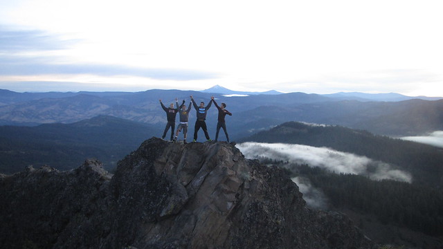 Hikers at Pilot Rock