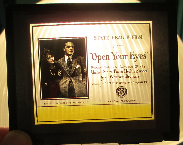 1 GREAT WW 1 TRAINING FILM NATIONAL RELEASE CALLED OPEN YOUR EYES...One of the very first Warner Brothers silent movies.