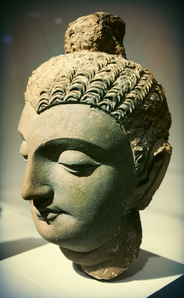 Lord Buddha's head, stylized Mediterranean curly hair and … | Flickr