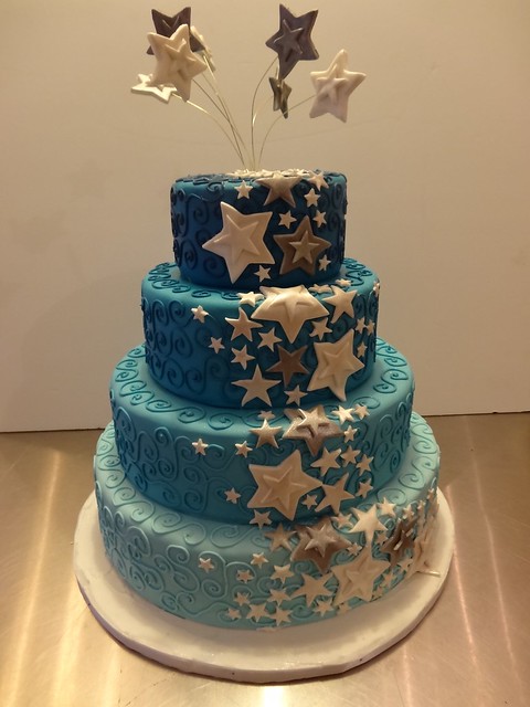 Starry Wedding Cake