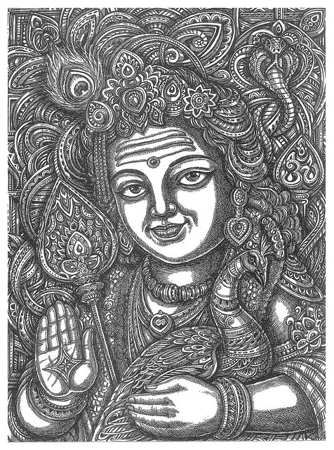 GOD MURUGAN / GOD MURUGAN ART / GOD MURUGAN DRAWING / GOD MURUGAN ILLUSTRATION / GOD MURUGAN PHOTOS / GOD MURUGAN IMAGES / by Artist Anikartick,Chennai,Tamil Nadu,India