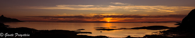 Sunset panorama at Mjelle