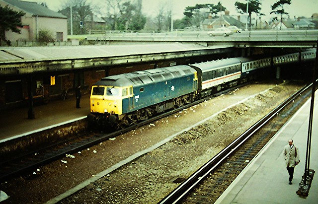 47443 runs into bournemouth with 1M23 the 14.40 poole-liverpool 5april1985