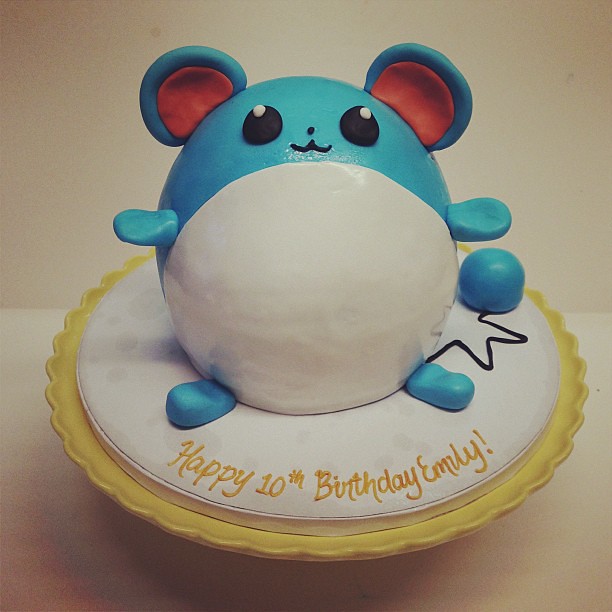 Marill Pokemon birthday cake #polkadotscupcakefactory | Flickr