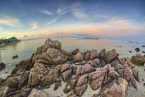 sky clouds sunset blue orange water sea ocean beach sand rocks landscape seascape beautiful kohphangan thailand nikon nikond750 samyang1228 gazzda hrvojesimich