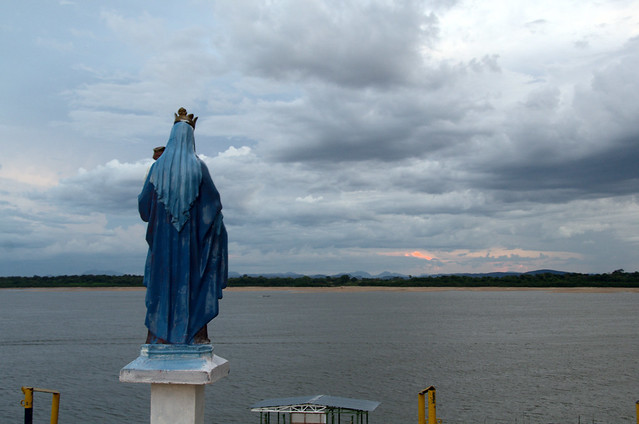 The Virgin of Puerto Carreño looking towards Orinoco river