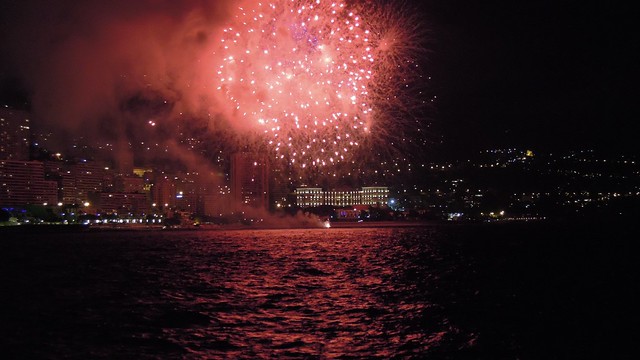 Fireworks (View from Jetée Lucciana, Port Hercule, Monaco)