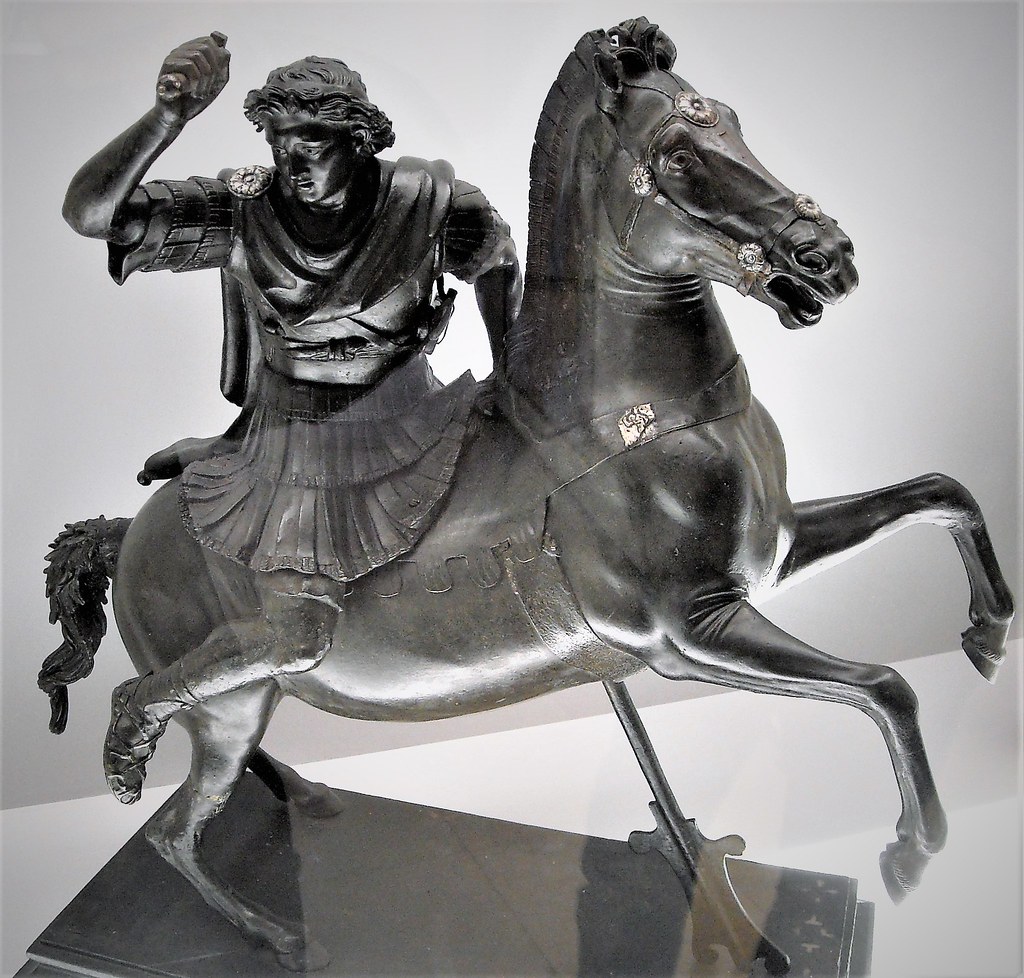 "Alexander the Great on horse" - Bronze of the Roman period (1st century BC) from the original by Lysippus (4th century BC) - Exhibition "Charles of Bourbon [Carlos III] and the diffusion of Antiquities: Naples, Madrid, Mexico" up to March 22, 2017 - Napl