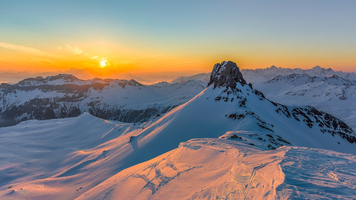 sunrise snow mountains flumserberge glarusalps glarus landscape creativcommons wissmeilen winter alps lukasschlagenhauf
