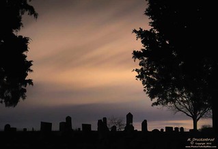 Mount Tabor Church Graveyard, a two minute exposure