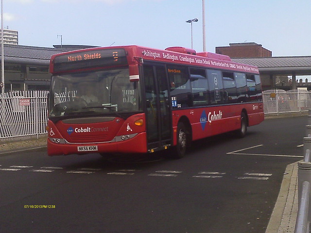 5243 NK56 KHM GNE Cobalt Connect Scania Omnicity on the 9 to North Shields