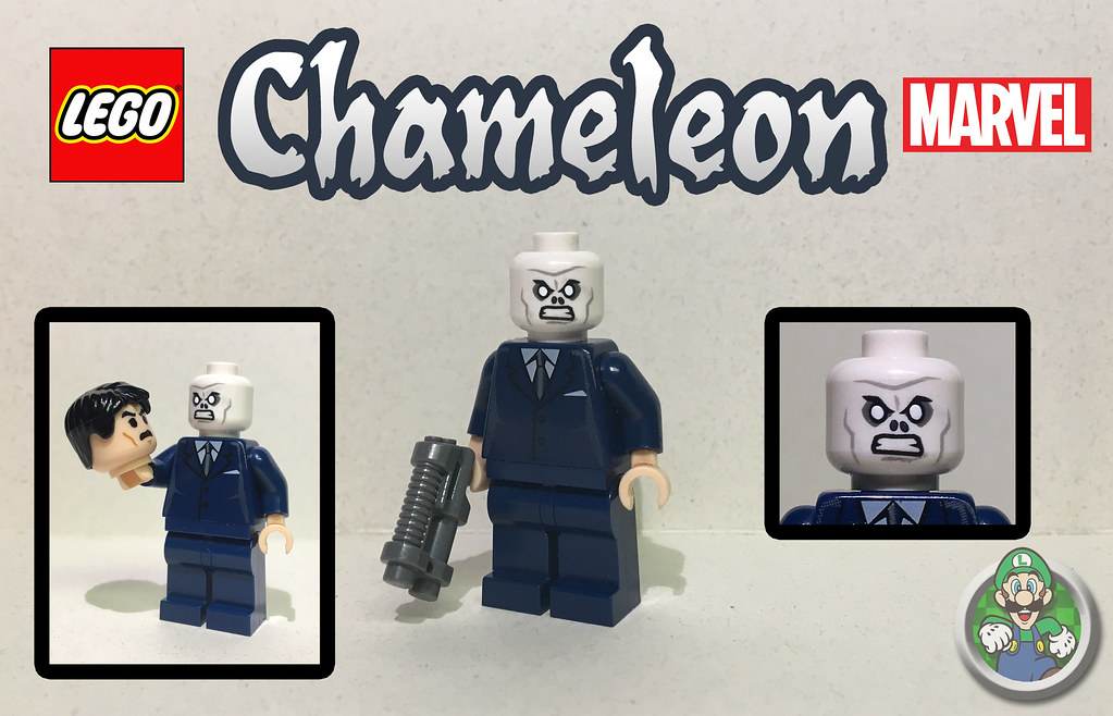 Chameleon Marvel Comics Supervillain Spiderman Themed Lego Moc Minifigure Toys 